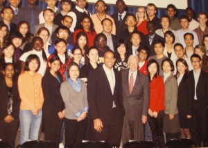 Carter with students in Emory University
