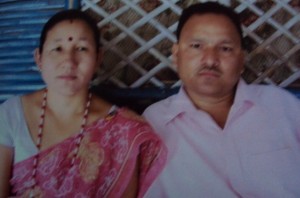 Late Khadka with his wife, Bishnu Kumari