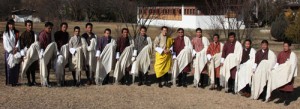 Junior Jigme with representatives of the print and broadcast media at Lingkana palace. Photo: Kuensel